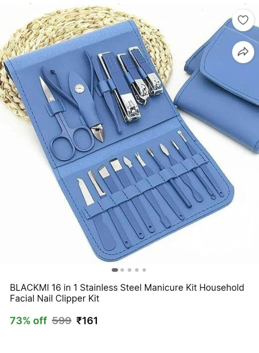 Shopsy 16 In 1 Stainless Steel Manicure Kit 161 – Best Price in India