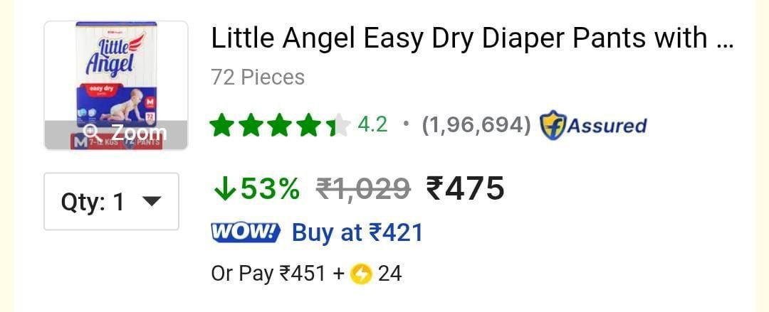 Drop Little Angel Diaper Pants (m 72 Pcs) 475add To Cart Will Change Mega G