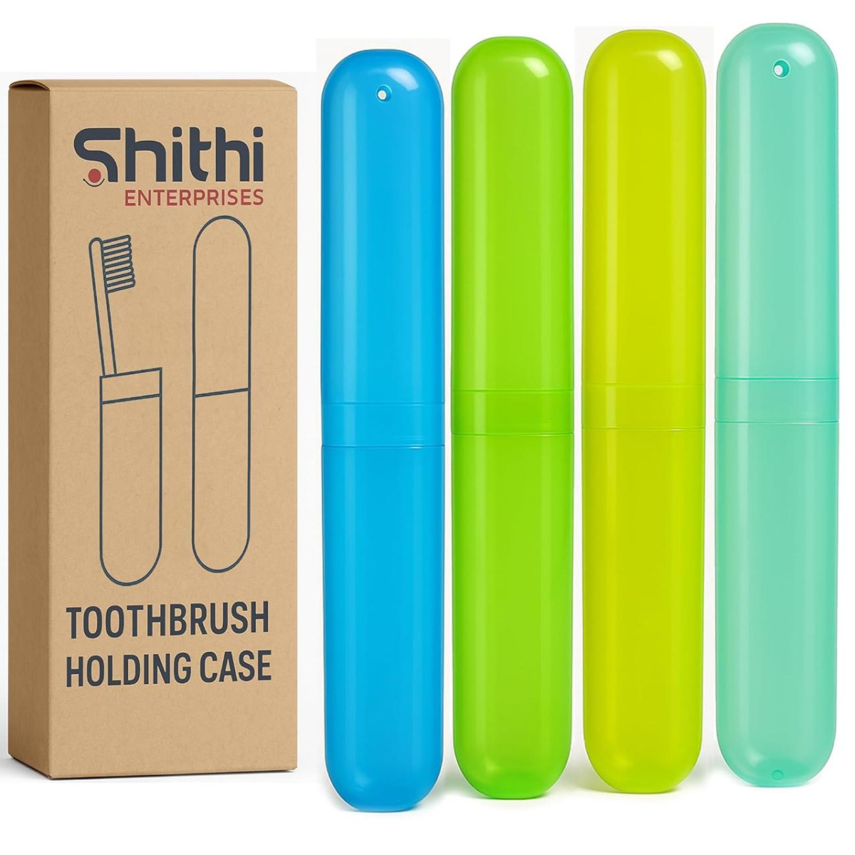 Toothbrush Travel Case Portable Hygienic Holder With Cover (4 Pack) 146 – B