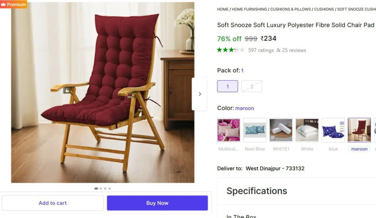 Soft Luxury Polyester Chair 234 – Best Price in India