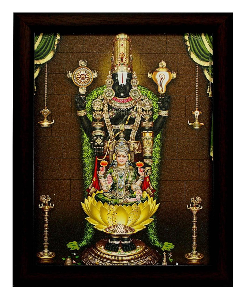 Indianara Tirupati Balaji Painting - Wood 270 5x1cm Multicolour (brown) 135