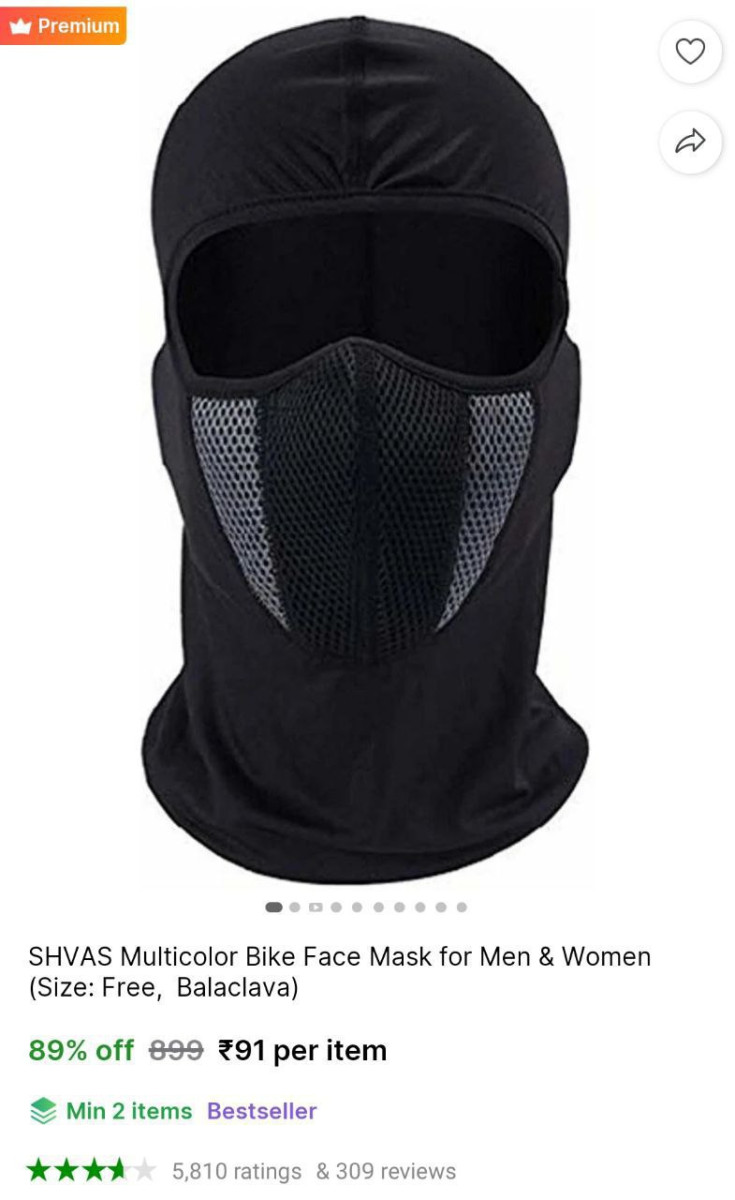 Bike Face Mask 91 – Best Price in India