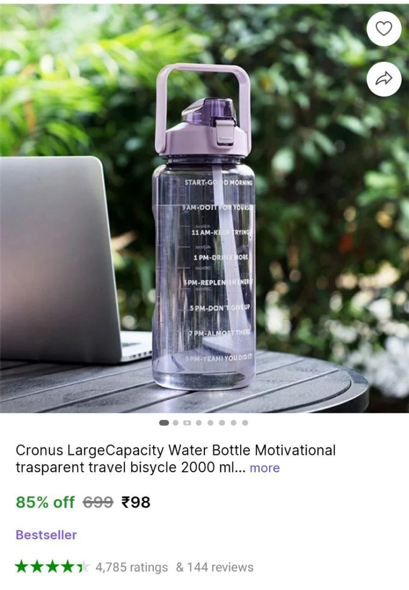 L Motivational Water Bottle 98 More Deals Click Here Must Read – Best Price