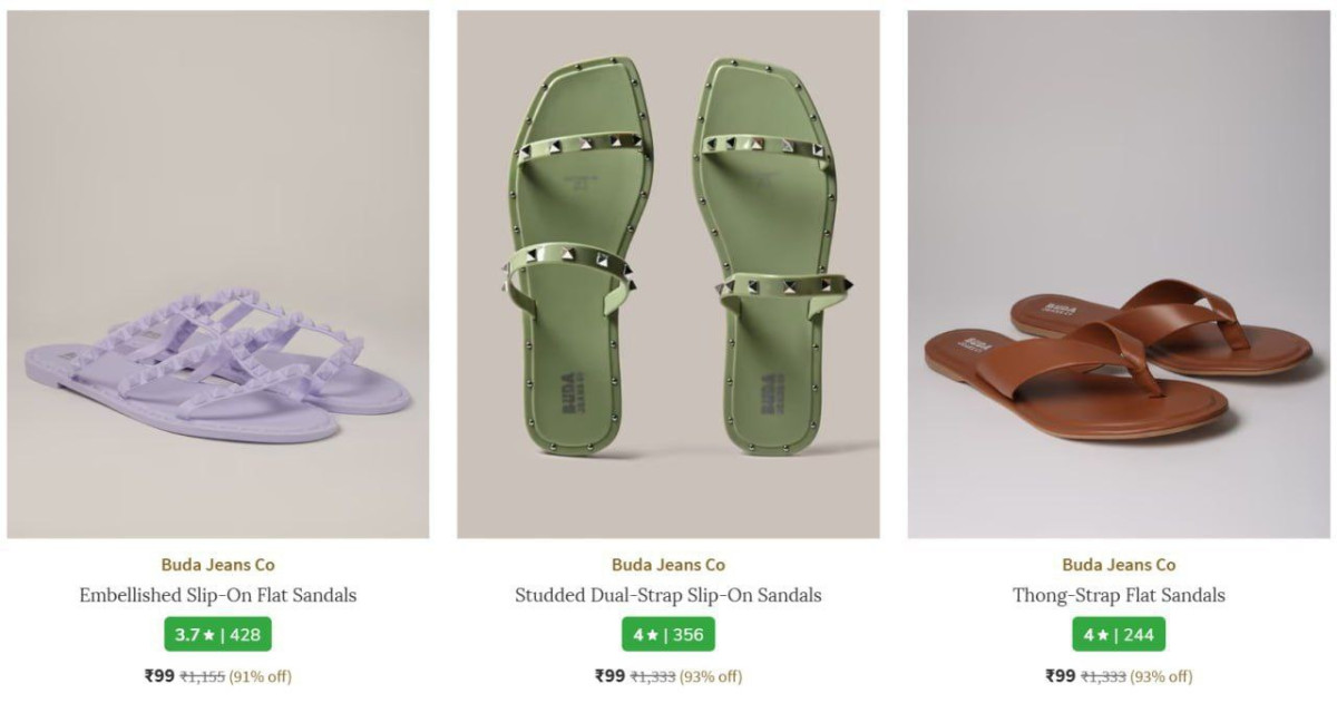 Buda Flat Sandals Starting 99 – Best Price in India