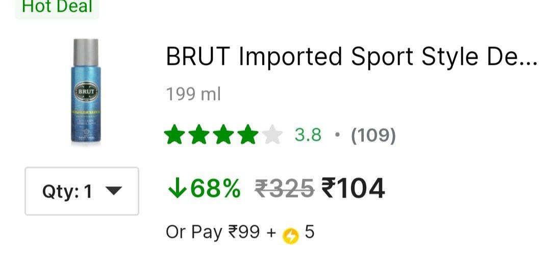 Loot Brut Imported Deodorant (200ml) 104brut Deodorant Combos 70 More Deals