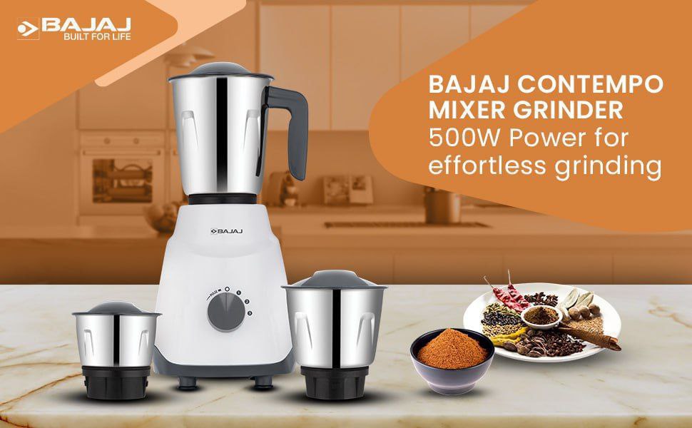 Bajaj Ninja Series Contempo Mixer Grinder 500w 2178 – Best Price in India
