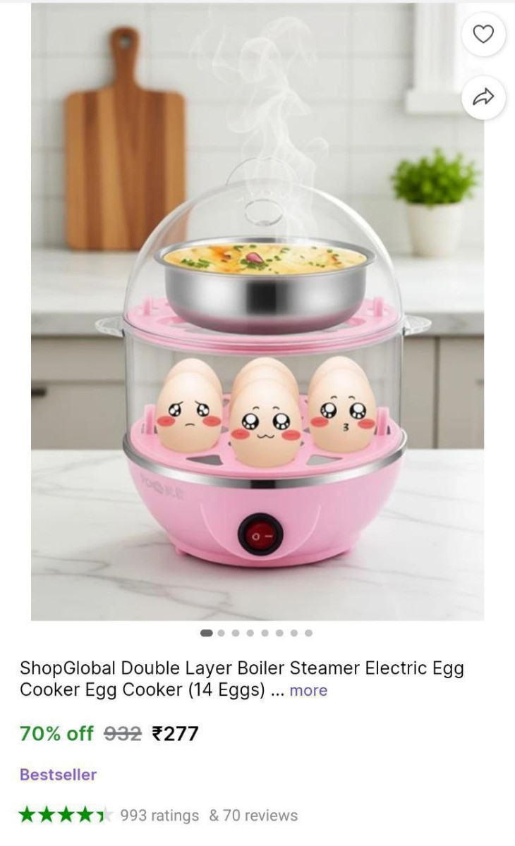 Electric Egg Boiler Cooker (14 Eggs) 277 – Best Price in India