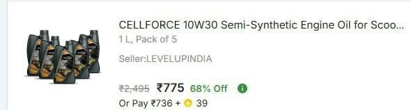 - Engine Oil Pack Of 5 At 775 – Best Price in India