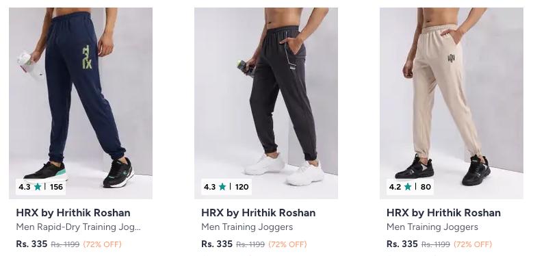 Myntra Hrx Trackpants Starting 287men Women – Best Price in India