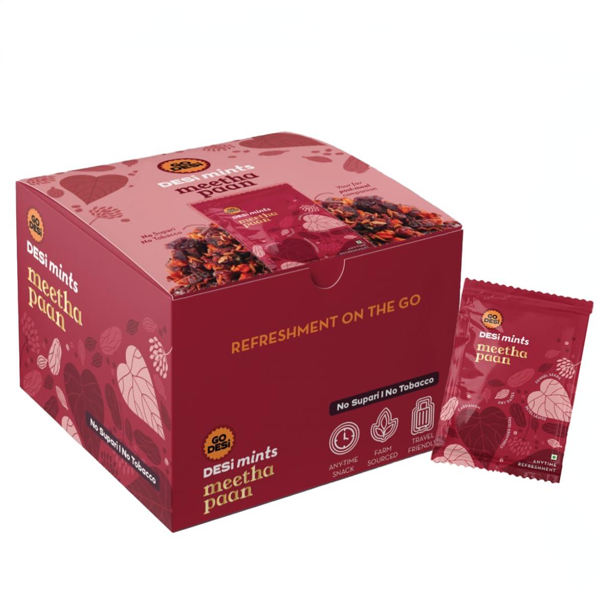 Go Desi Meetha Paan Mouth Fresheners Box Of 40 Sachets 199 – Best Price in 