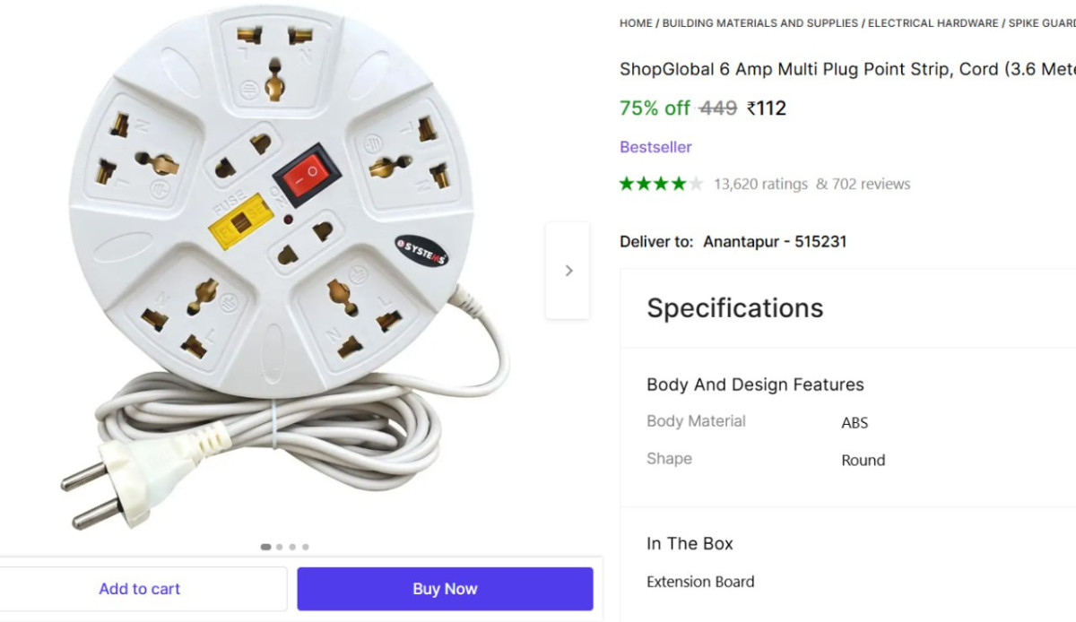 Socket Extension Board 112 – Best Price in India