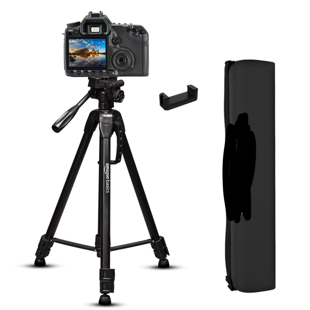 Amazon Basics 67 Inch Professional Tripod Stand With Mobile Phone Holder – 