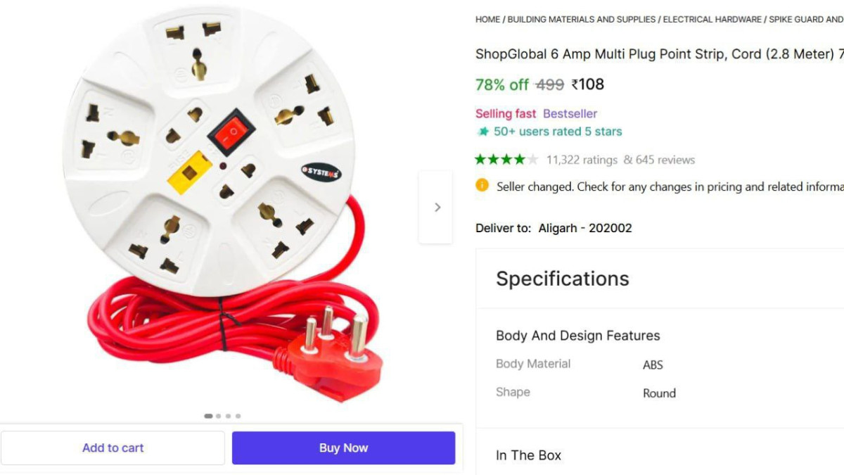 Socket Extension Board 108 From 93 – Best Price in India