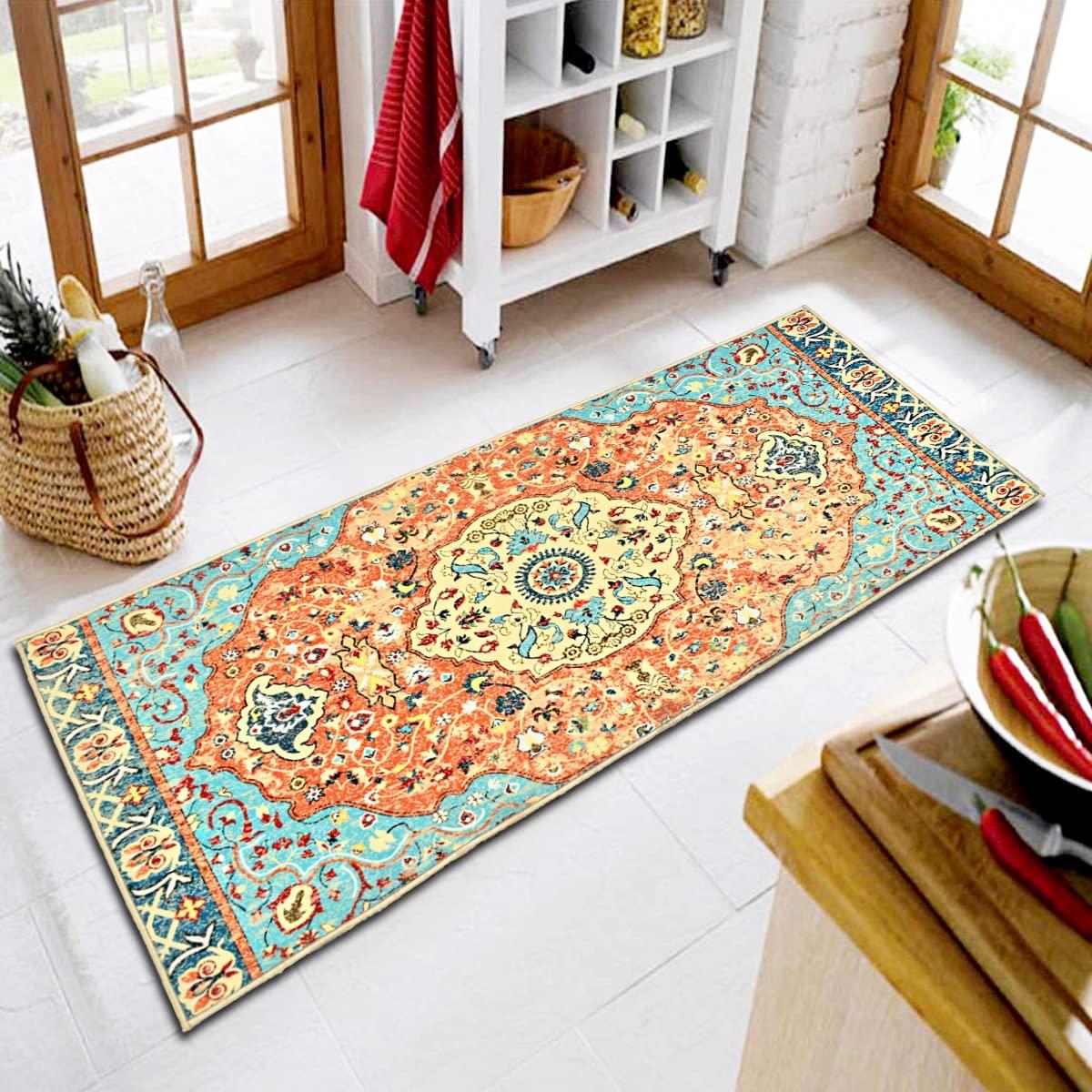 Ishro Home 3d Printed Bedside Runner Carpet Anti Skid For Home Kitchen 557 
