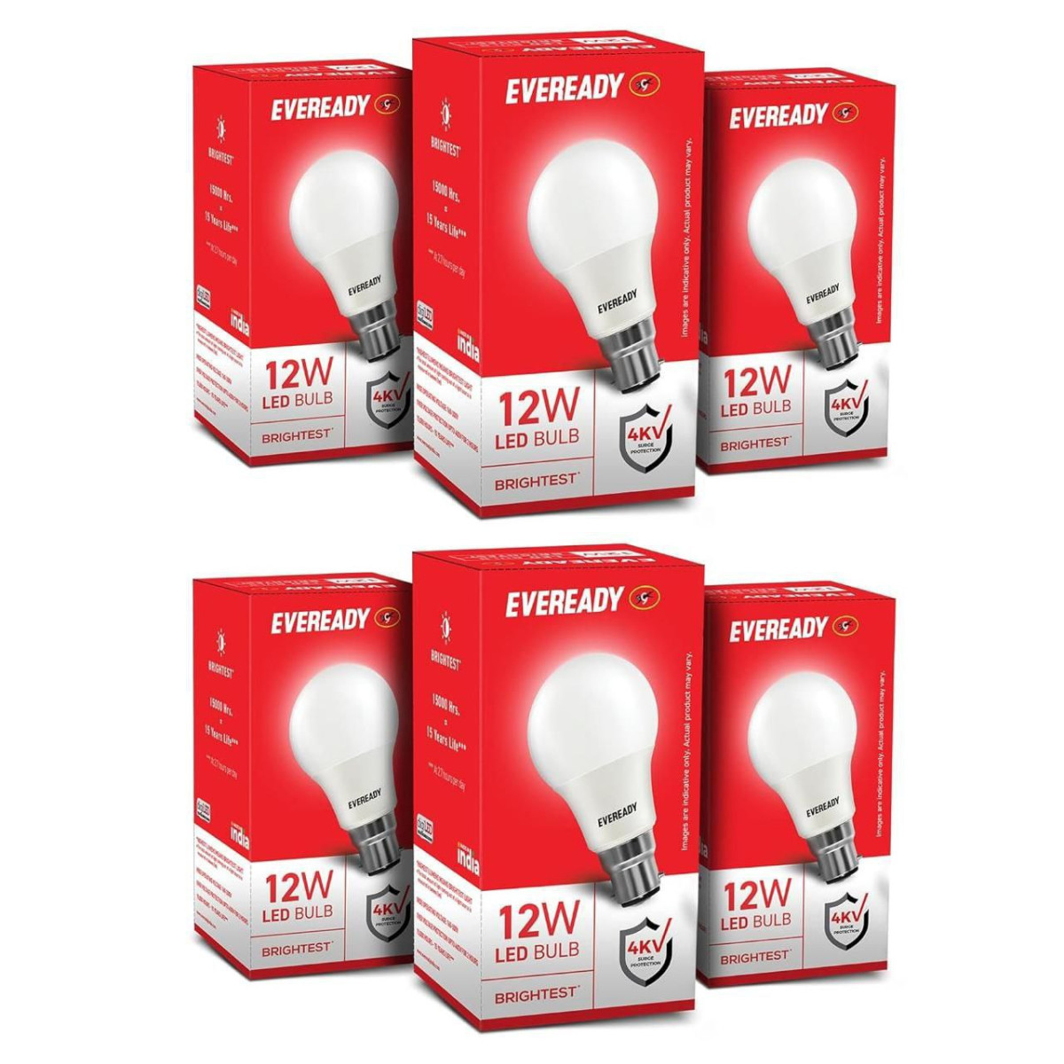 Eveready 12w Led Bulb Cool White Day Light (6500k) Pack Of 6 – Best Price i