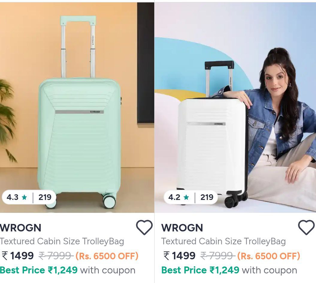 Myntra Wrong Trolleys Starting From 1499 Link – Best Price in India