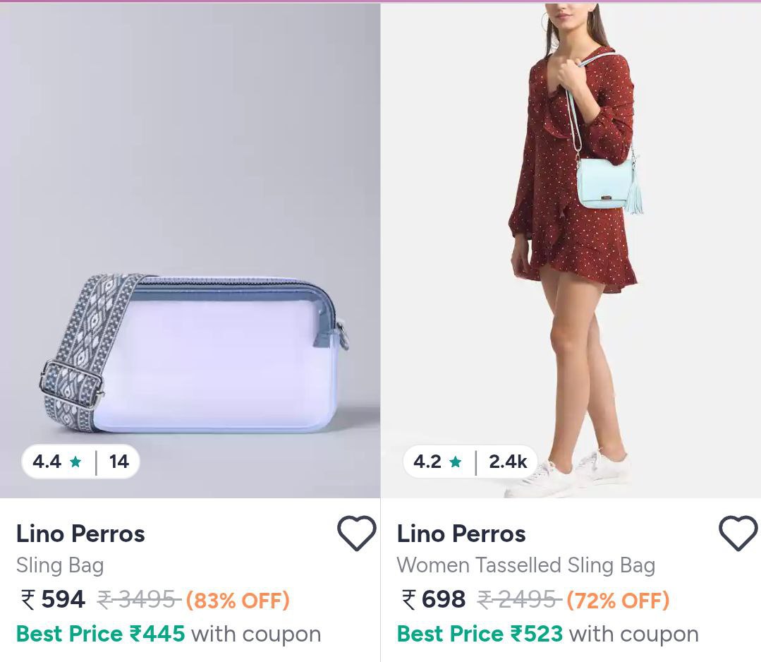 Myntra 83 Lino Perros Handbags Link- – Best Price in India