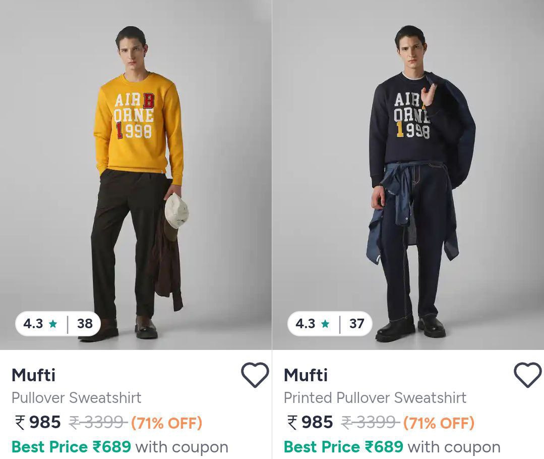 Myntra 71 On Mufti Clothing From 985 – Best Price in India