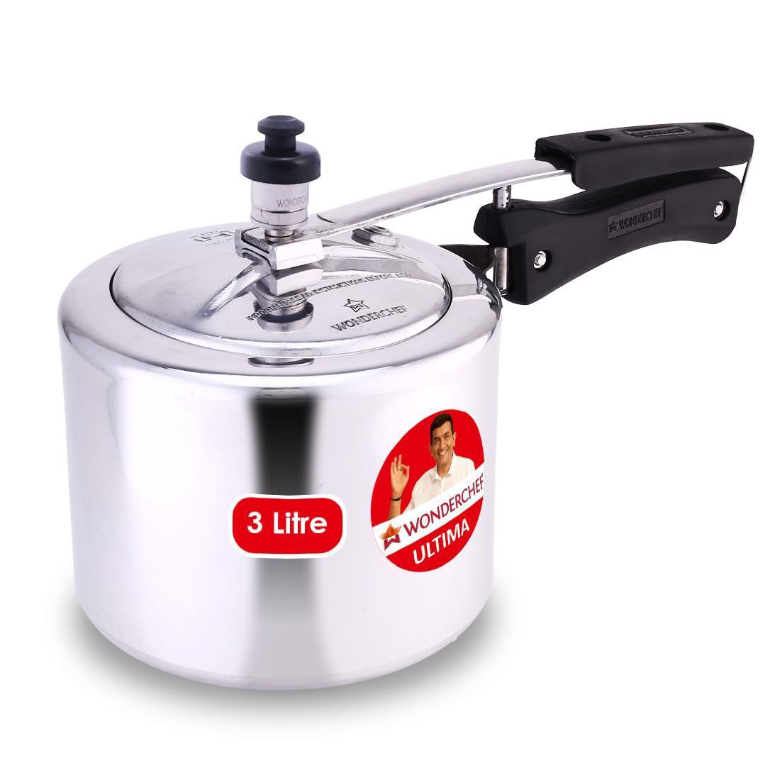 Wonderchef Inner Lid Ultima Pressure Cooker 3 Litres 3 25 Mm Heavy Encapsul