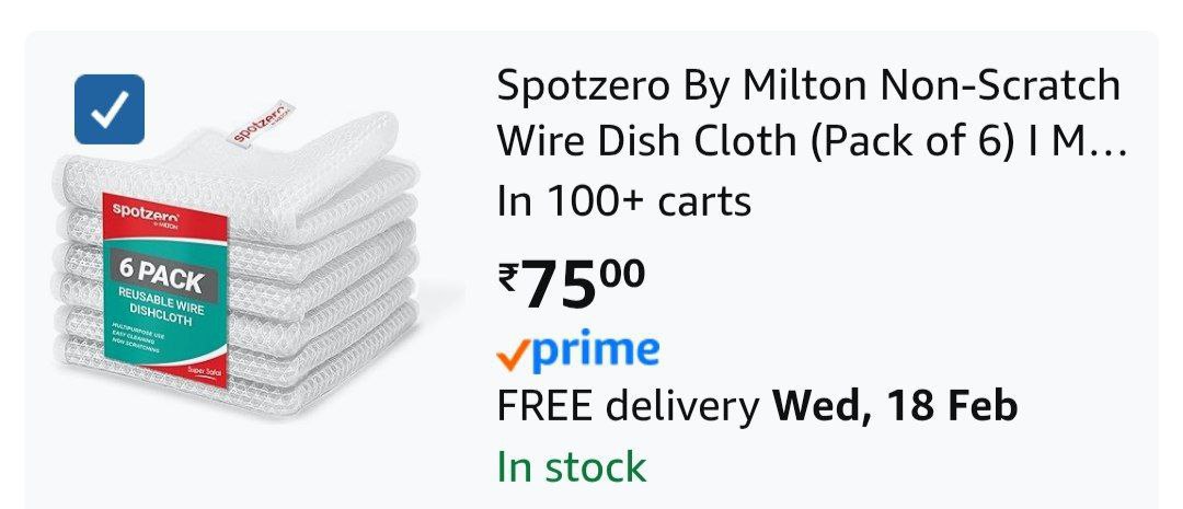 Milton Non-scratch Wire Dish Cloth (pack Of 6) 75 – Best Price in India