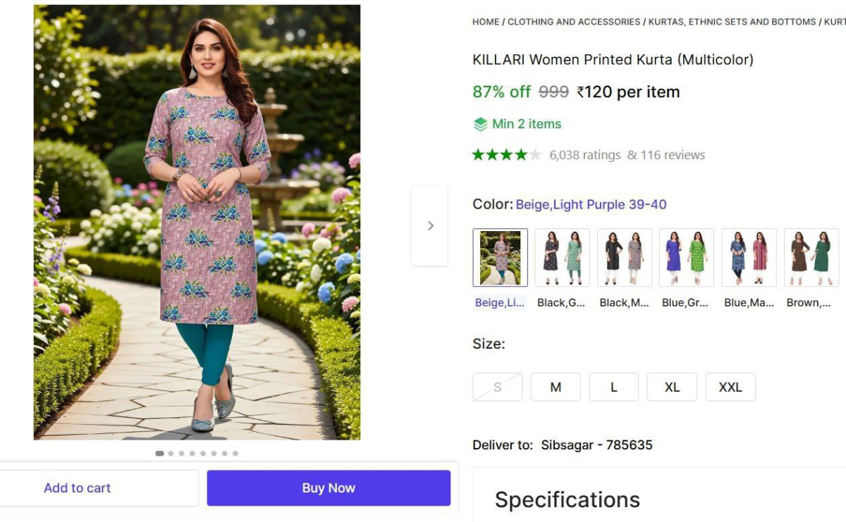 Women Printed Kurta 120 Min 2 Buy Qty – Best Price in India