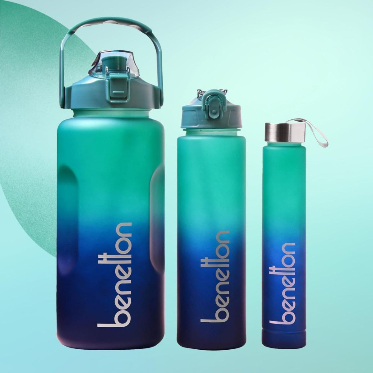 United Colors Of Benetton 3-in-1 Water Bottle Set 2000ml 750 Ml 300 Ml Asso