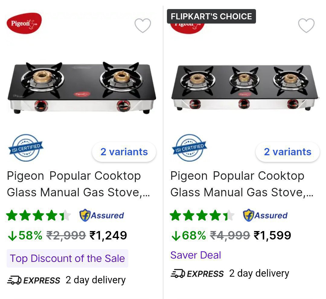 Gas Stoves Starts At Rs 1 249 - – Best Price in India