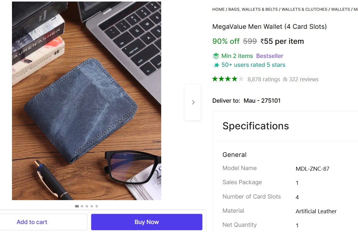 Men Wallet (4 Card Slots) 55 – Best Price in India