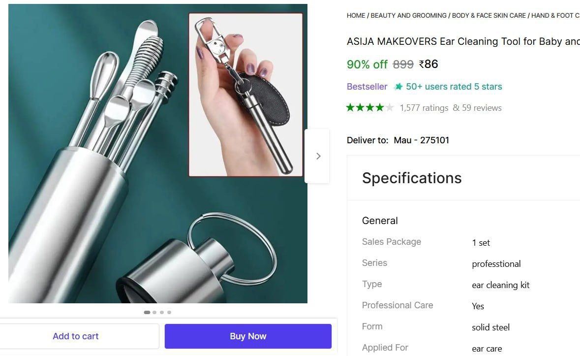 Ear Cleaning Tool 86 – Best Price in India