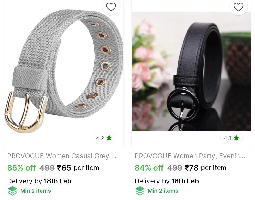 Provogue Belts Starts 65 – Best Price in India