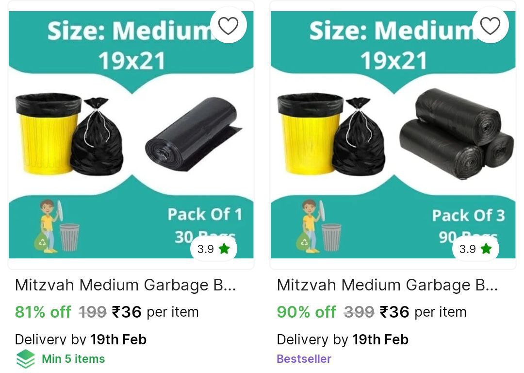 Garbage Bags Starts From 32 Check Min Buy Quantity – Best Price in India