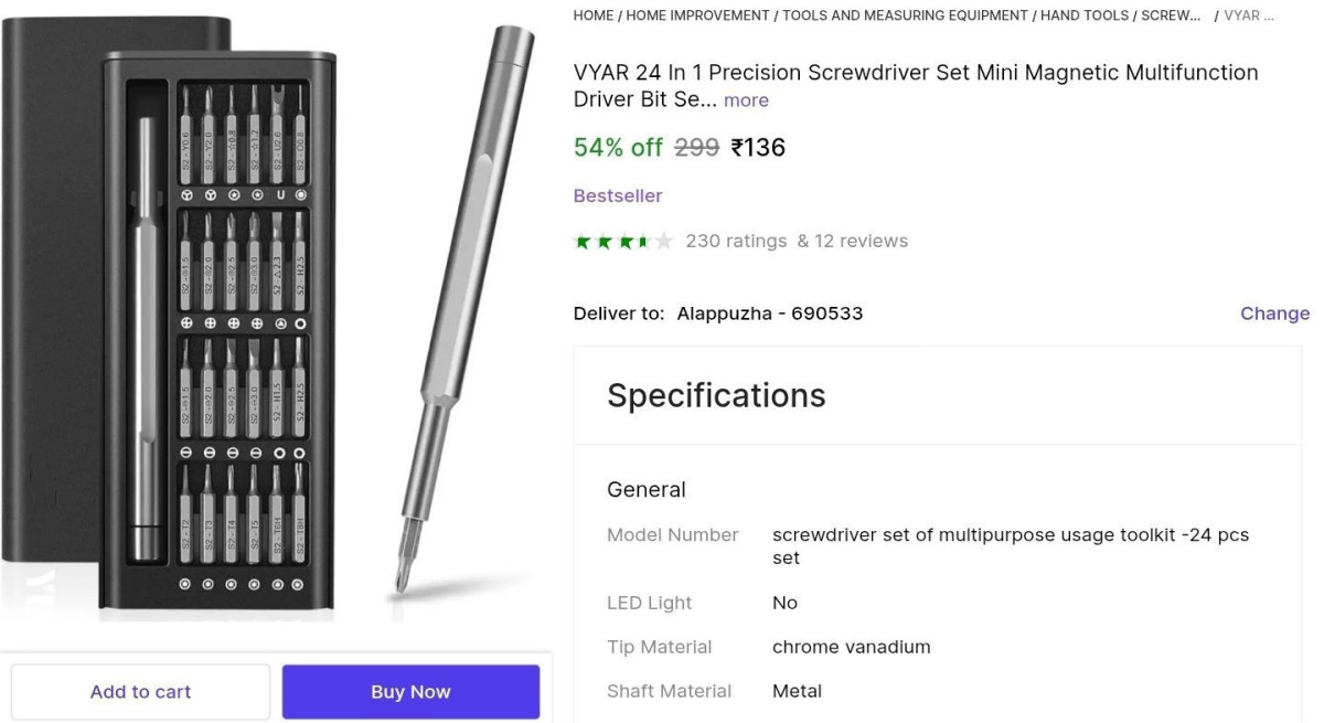 Loot Screwdriver Set At 136 More Deals Click Here Must Read – Best Price in