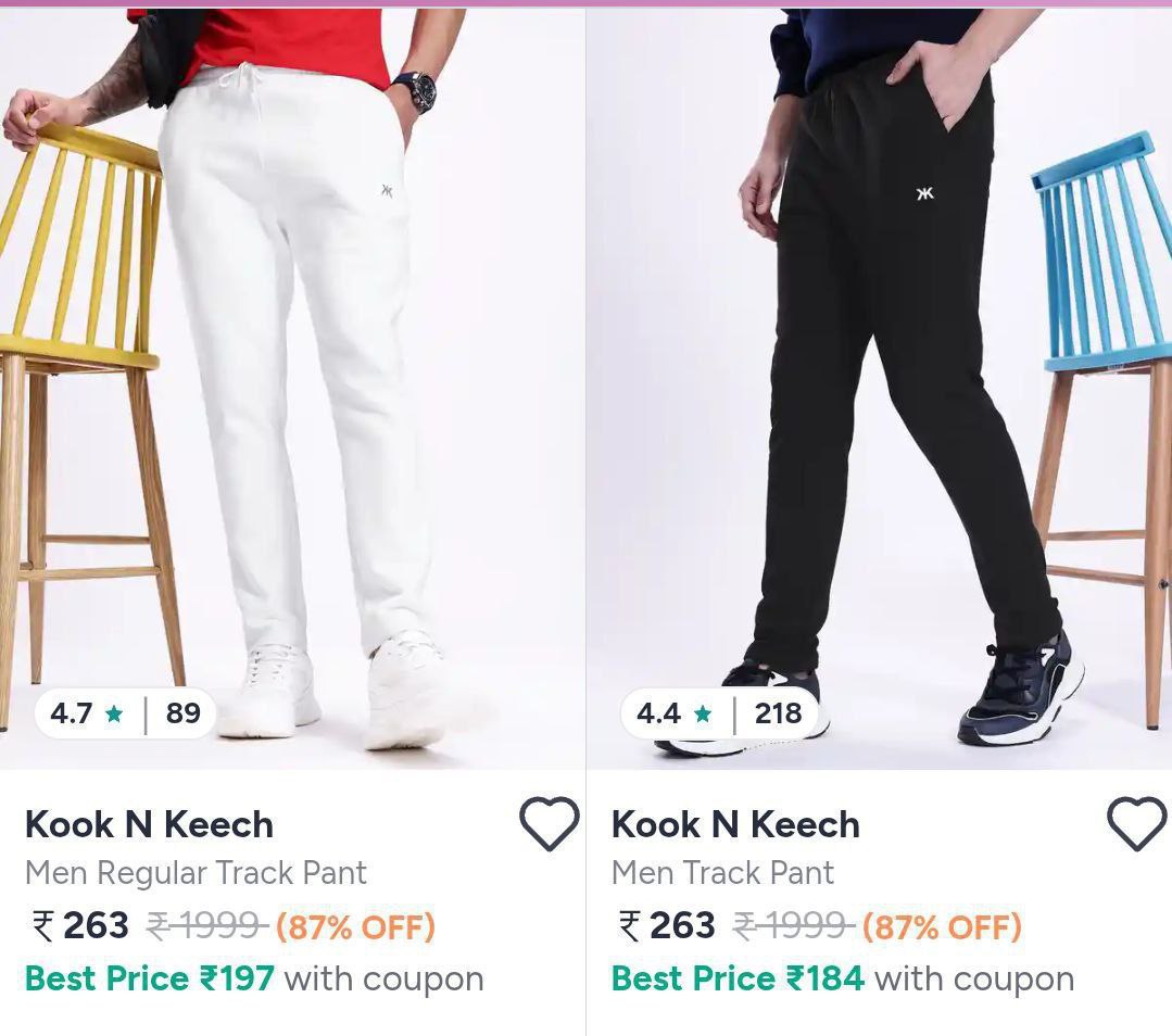 Myntra Kook N Keech Men S Trackpants Starts 263 – Best Price in India