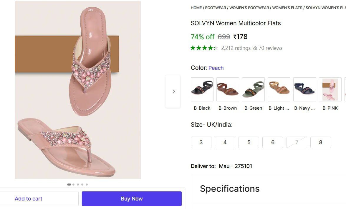 Women Stylish Flats 199 178 199 – Best Price in India