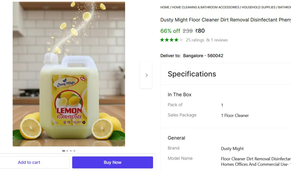 Floor Cleaner (1 L) 80 More Deals Click Here Must Read – Best Price in Indi