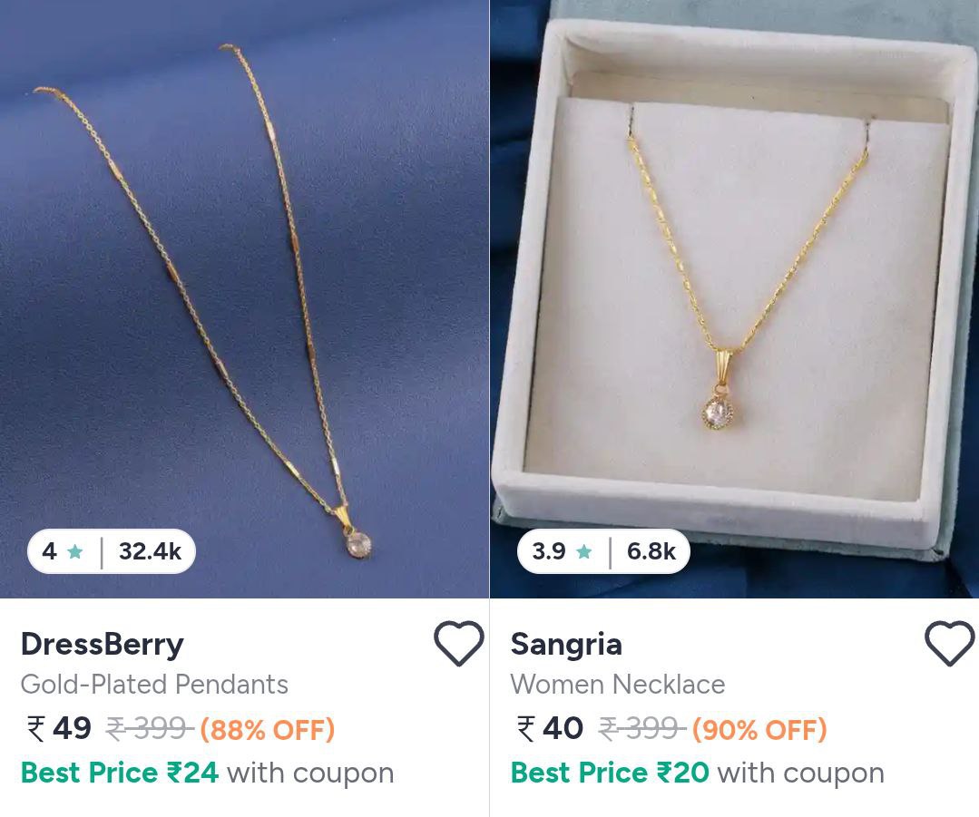 Myntra Jewellery - Under 99 Under 199 – Best Price in India