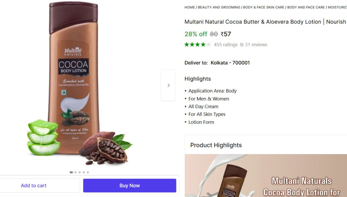 Cocoa Butter Aloevera Body Lotion 100 Ml 57 – Best Price in India