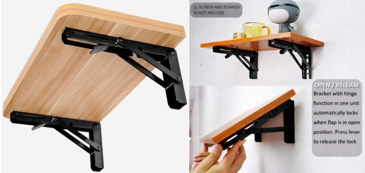 Heavy Duty Foldable Wall Mounted Shelf Bracket Set At 242apply 10 Coupon – 