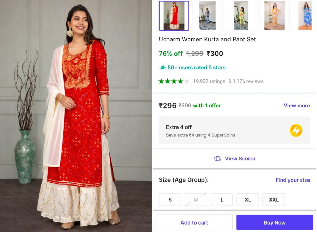 Women S Kurta Pant Set At 300 – Best Price in India