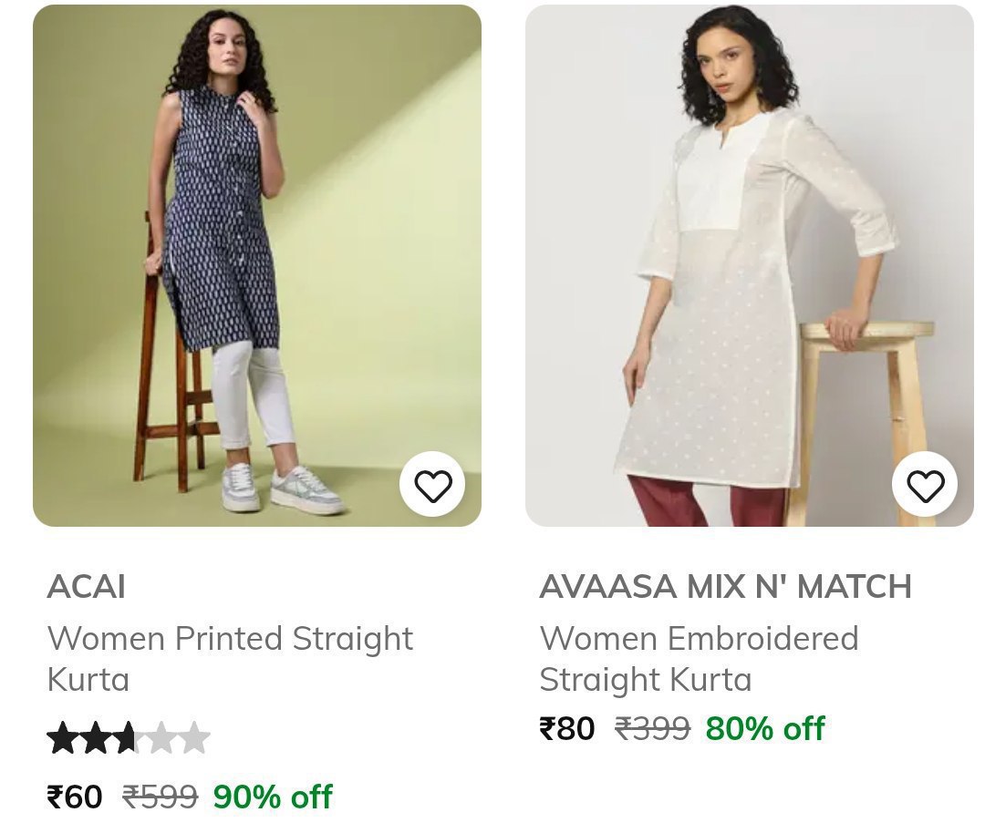 Ajio Loot Women S Kurta Starts At 60 – Best Price in India