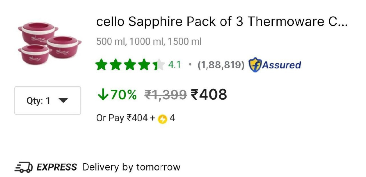 Loot Cello Pack Of 3 Thermoware Casserole At 408add To Cart Will Changeuse 