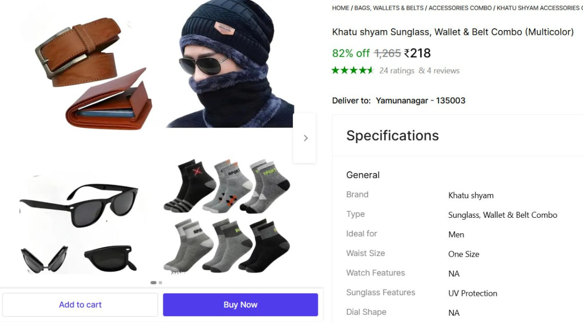 Sunglass Wallet Belt Combo 218 – Best Price in India