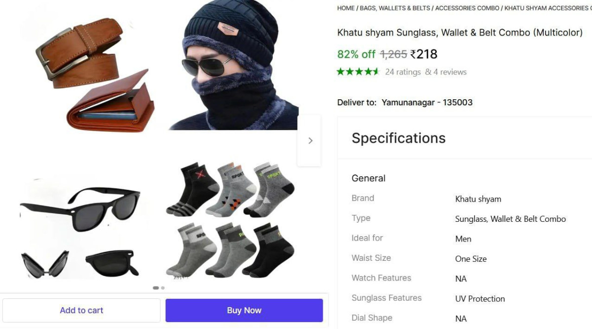 Sunglass Wallet Belt Combo 218 – Best Price in India
