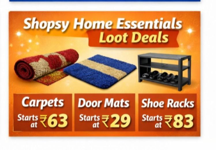 Shopsy Home Essentials Loot Dealscarpets Starts At Rs 63 Door Mat Starts At