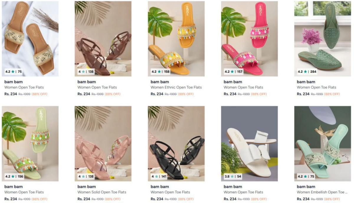 Women S Flats Sandals At 234 – Best Price in India