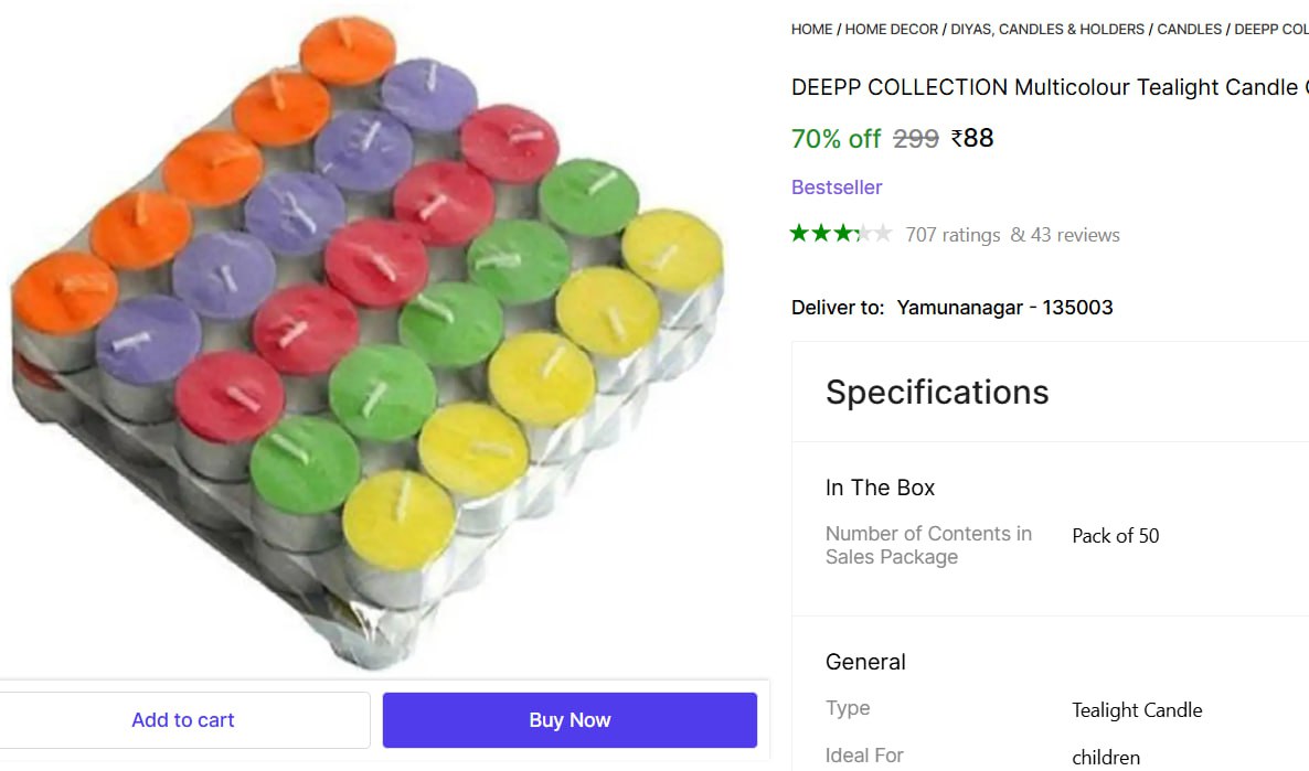 Pack Of 50 Tealight Candles 88 More Deals Click Here Must Read – Best Price
