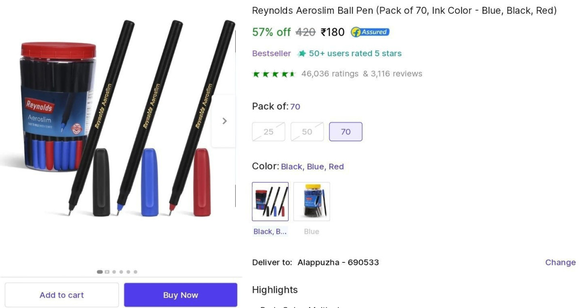Reynolds Ball Pen (70pcs) At 180 More Deals Click Here Must Read – Best Pri