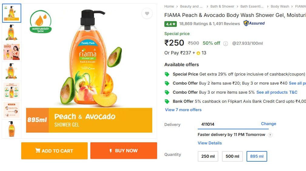 -fiama Peach Avocado Body Wash Shower Gel At Rs 250 – Best Price in India