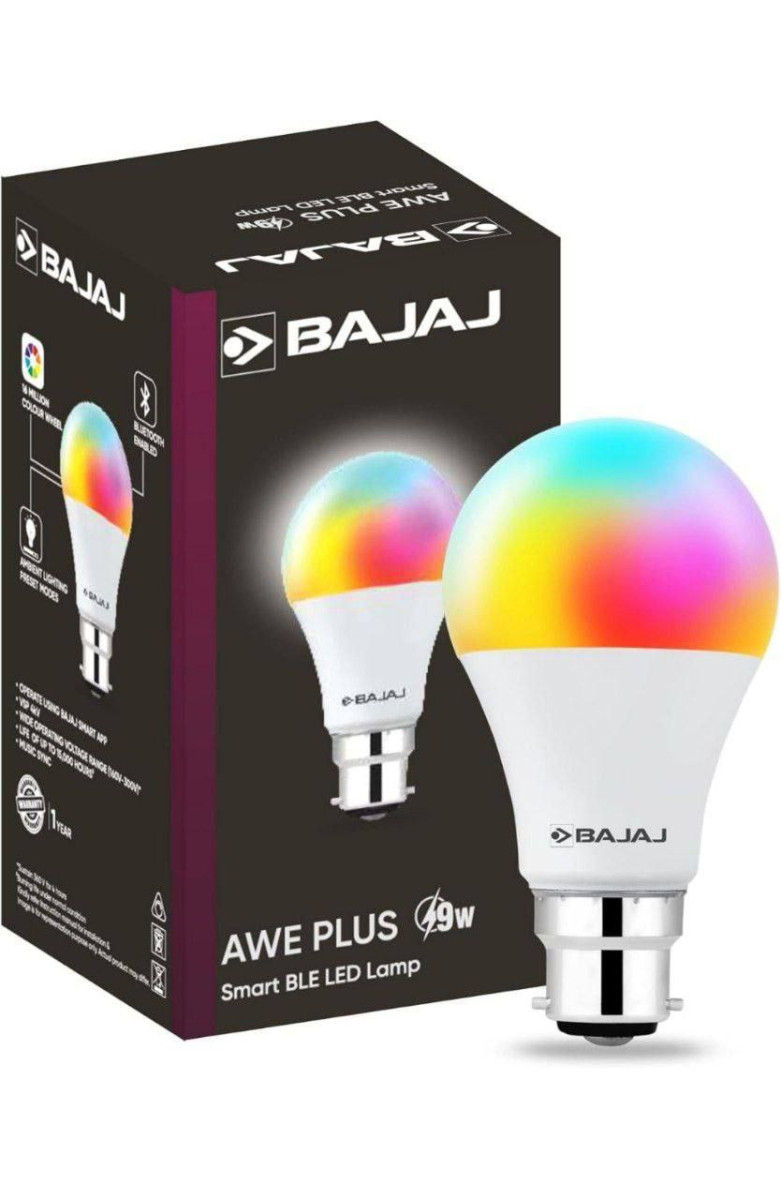 Bajaj 9w Smart Led Bulb Bluetooth Enabled B22d 16 Million Colors – Best Pri