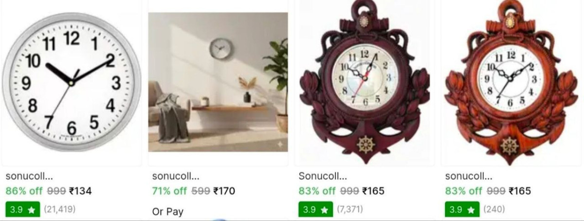 Wall Clocks Starting From 134 – Best Price in India